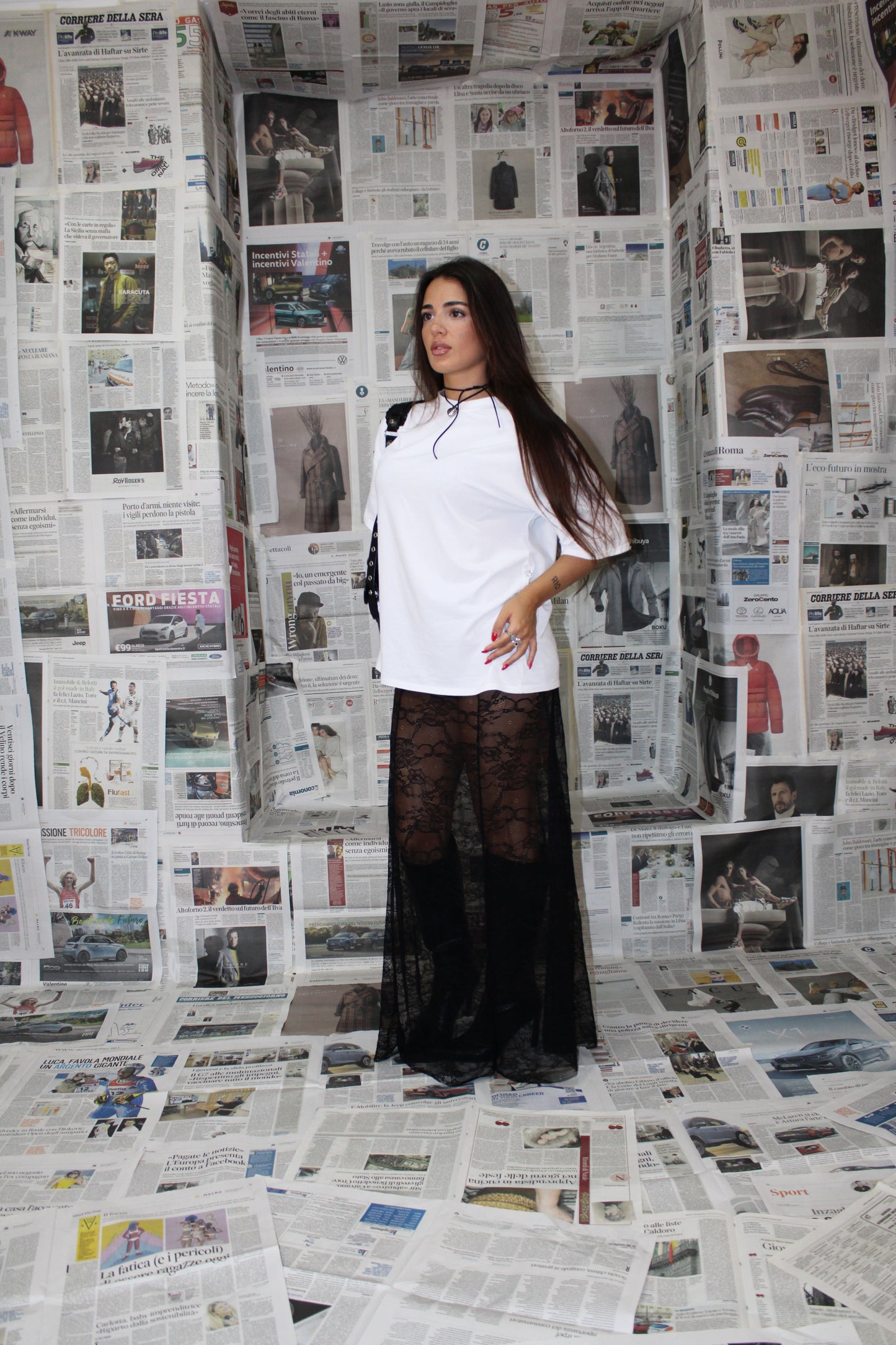 BLACK SKIRT PIZZO