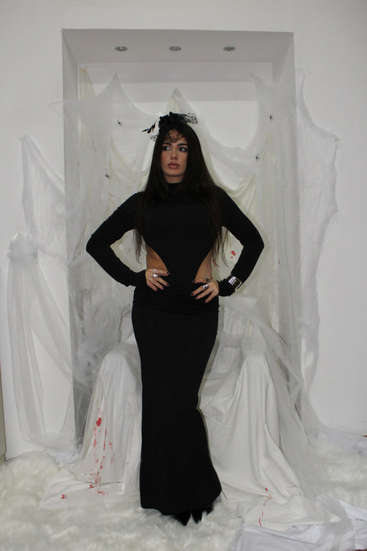 LONG DRESS TRY ME black