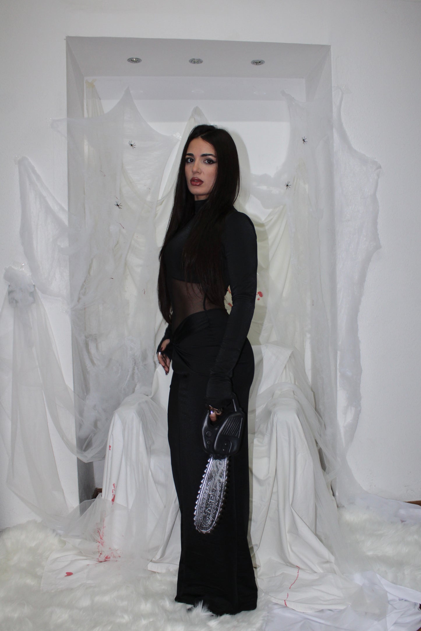LONG DRESS SHOW ME black