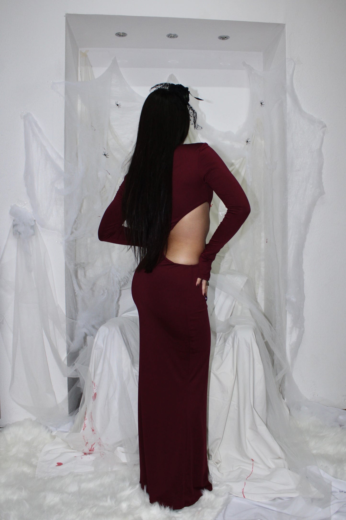 LONG DRESS UNIQUE bordeaux