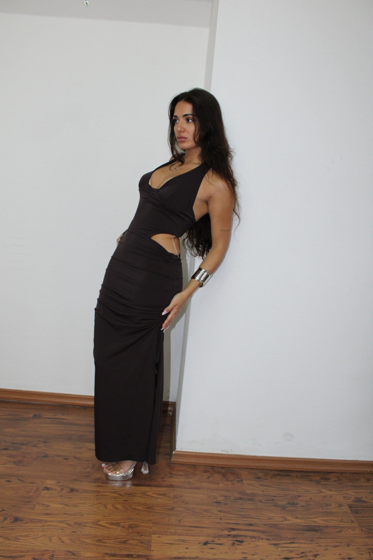 DRESS AMAZZONIA BROWN