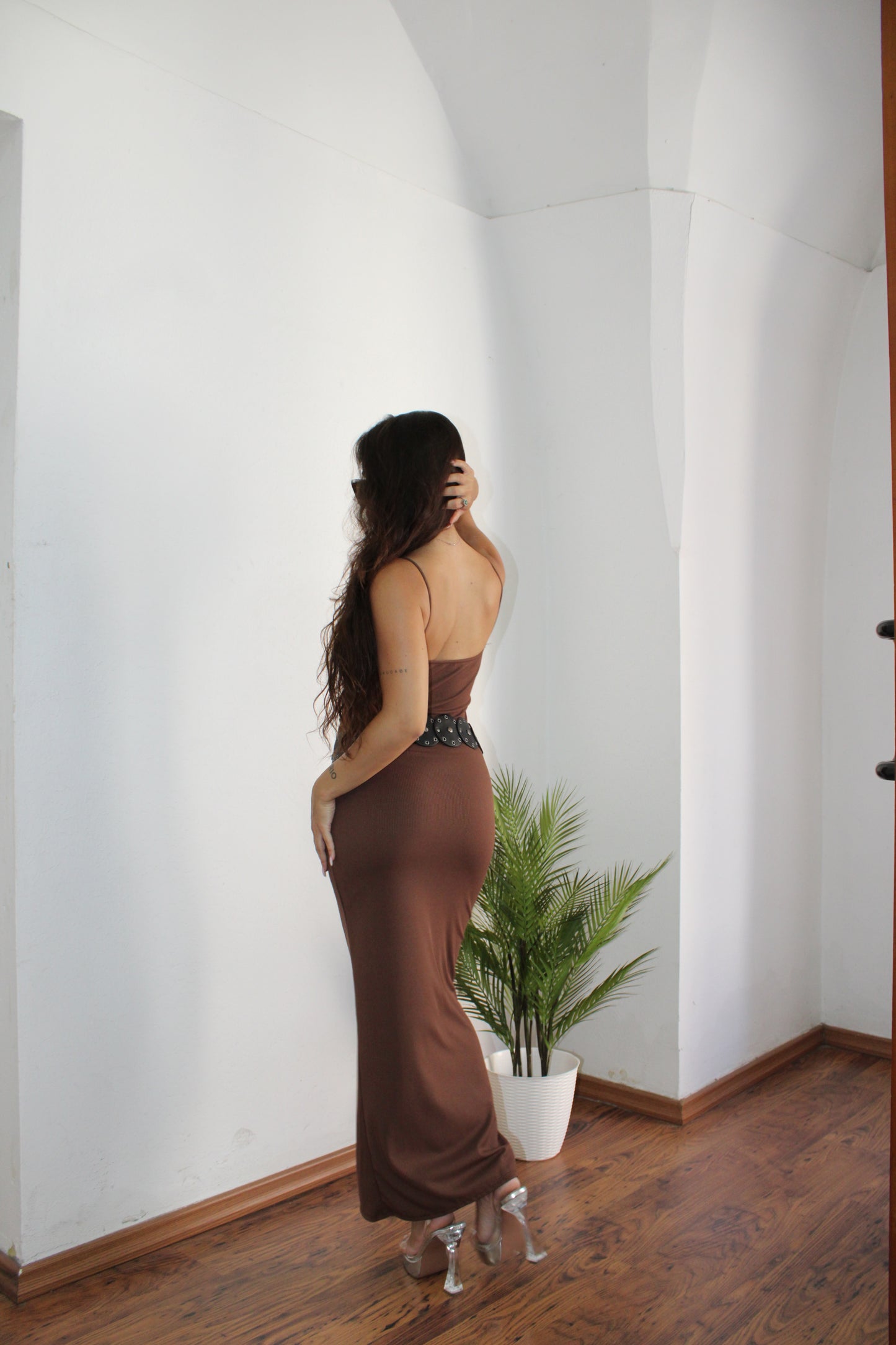 DRESS VADODICORSA MARRONE