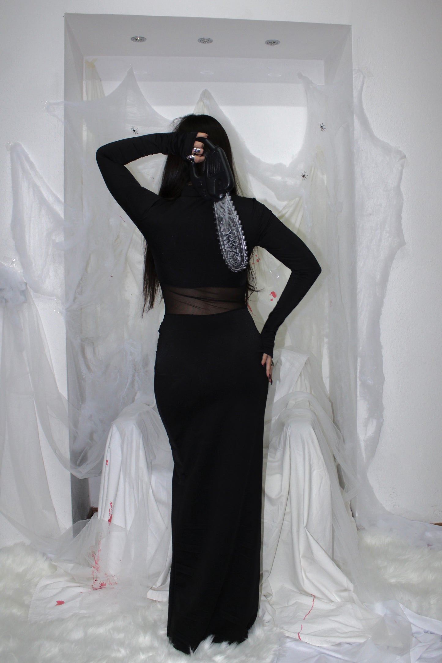 LONG DRESS SHOW ME black