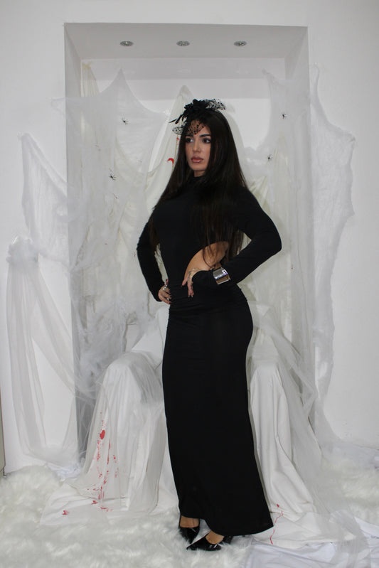 LONG DRESS TRY ME black