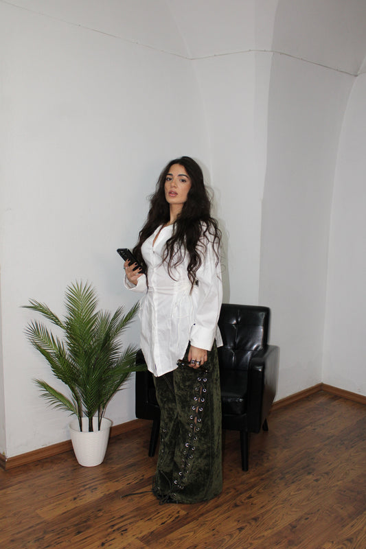 CAMICIA STRINGHE white