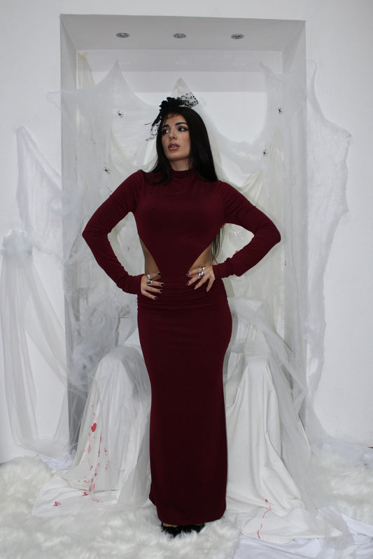 LONG DRESS TRY ME bordeaux