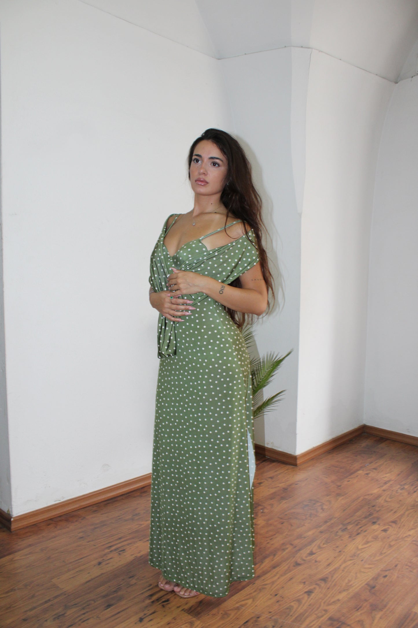 DRESS POIS VERDE