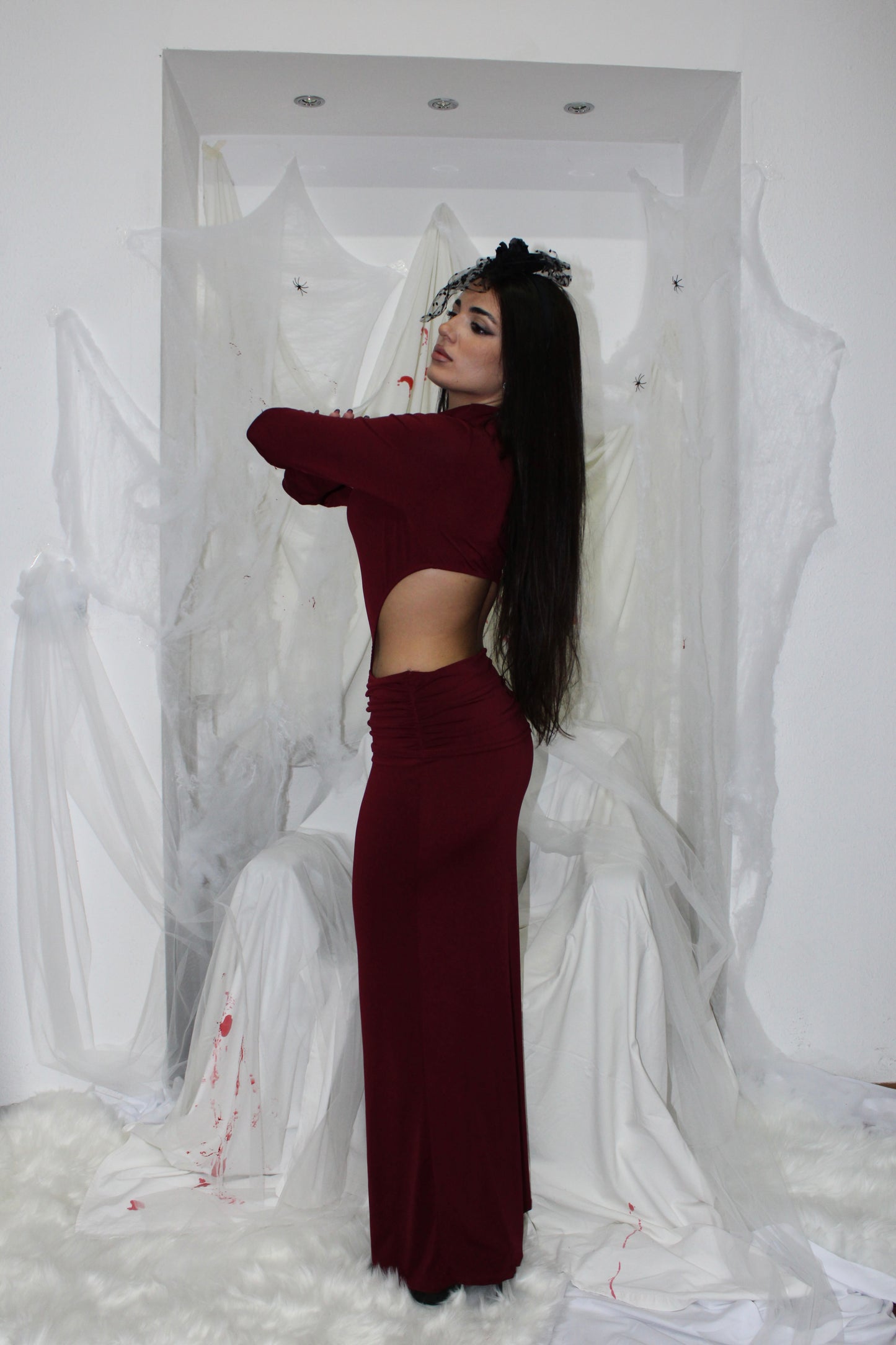 LONG DRESS TRY ME bordeaux