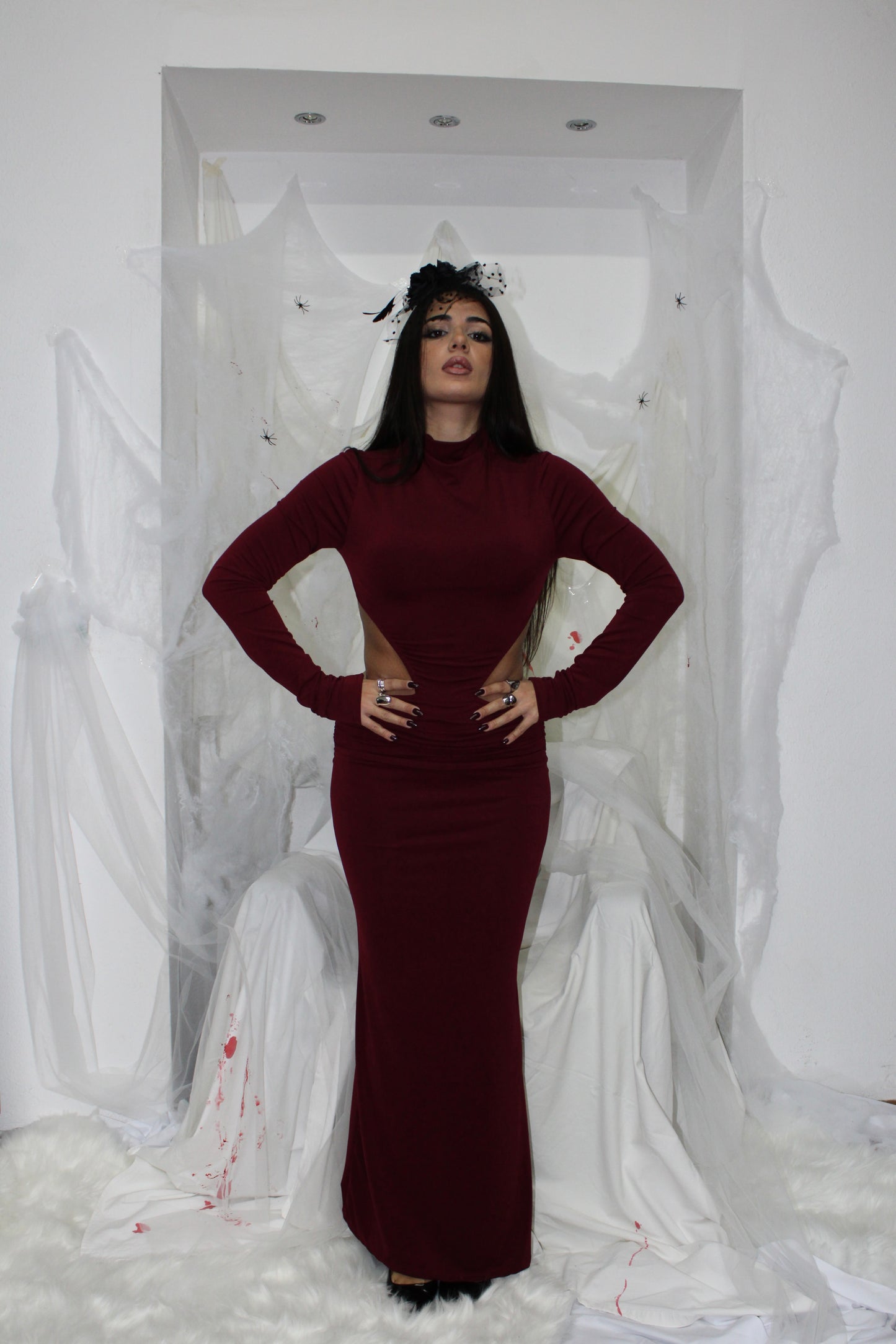 LONG DRESS TRY ME bordeaux