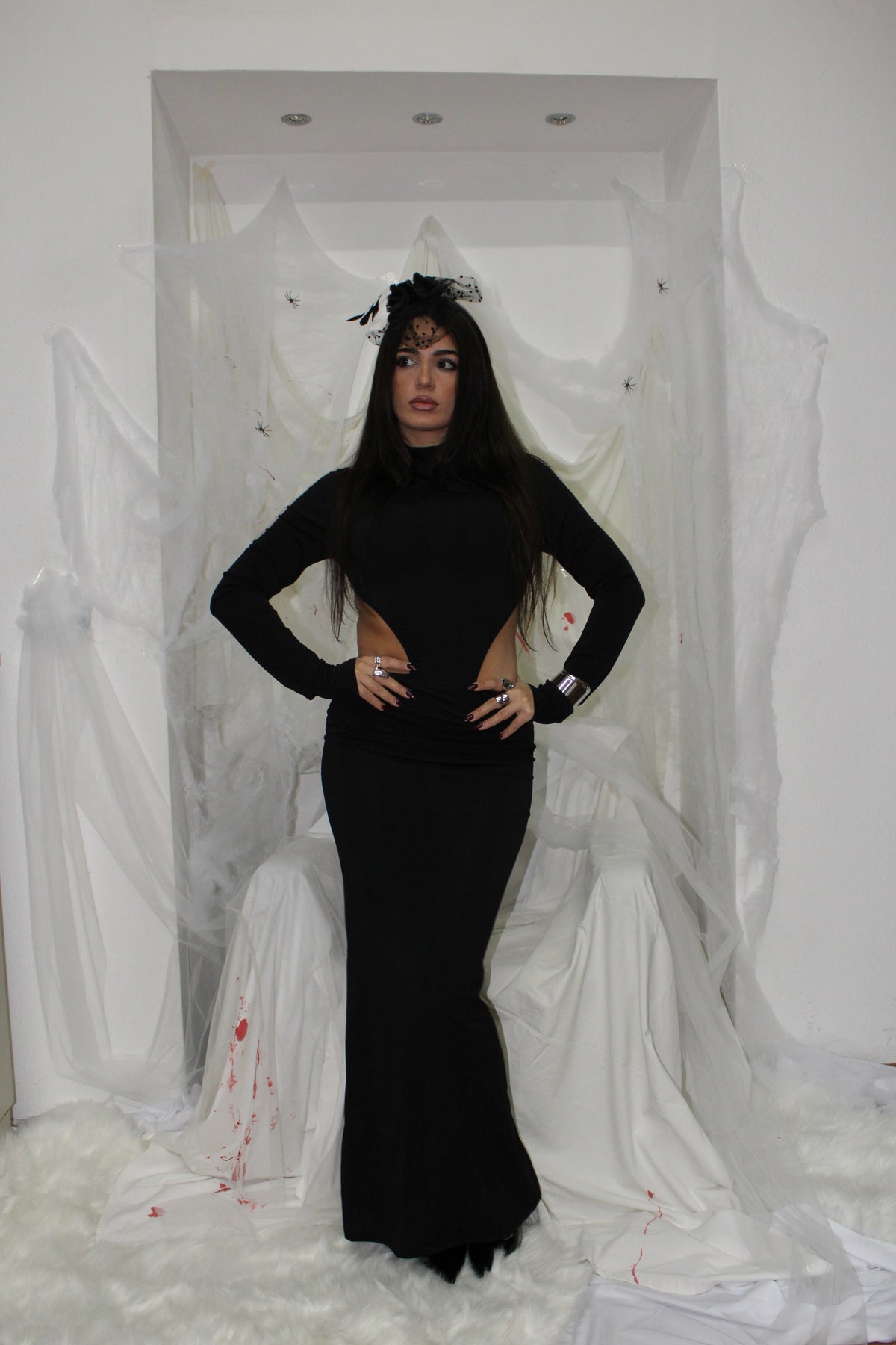 LONG DRESS TRY ME black