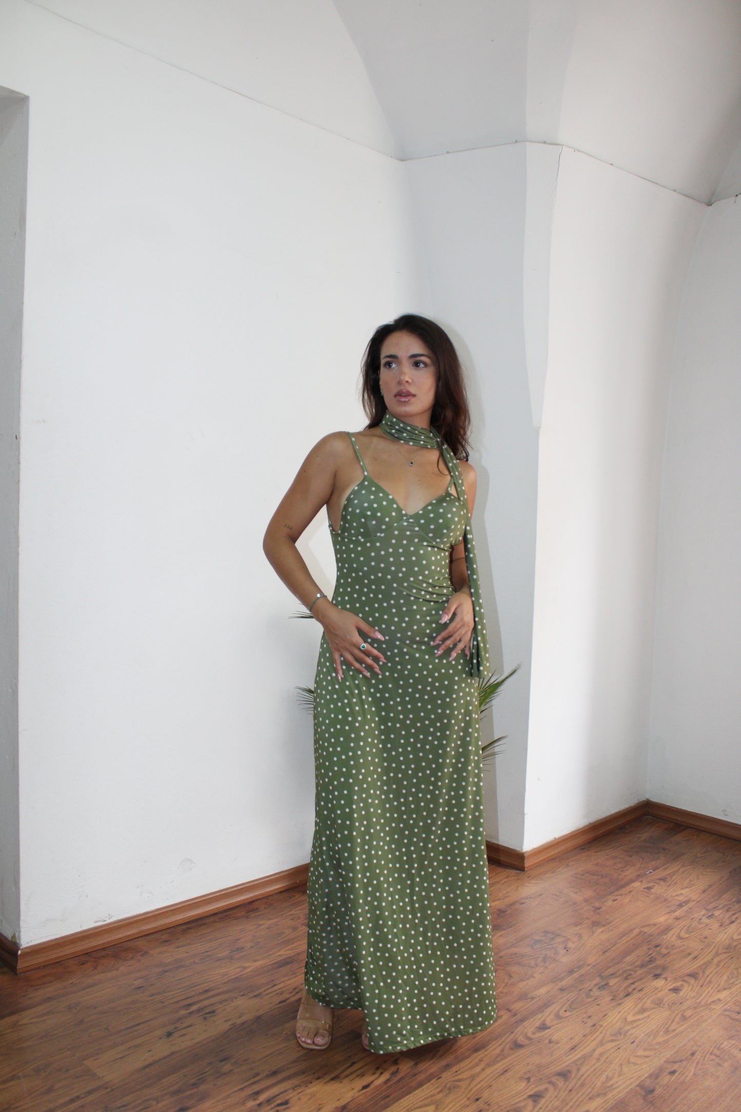 DRESS POIS VERDE