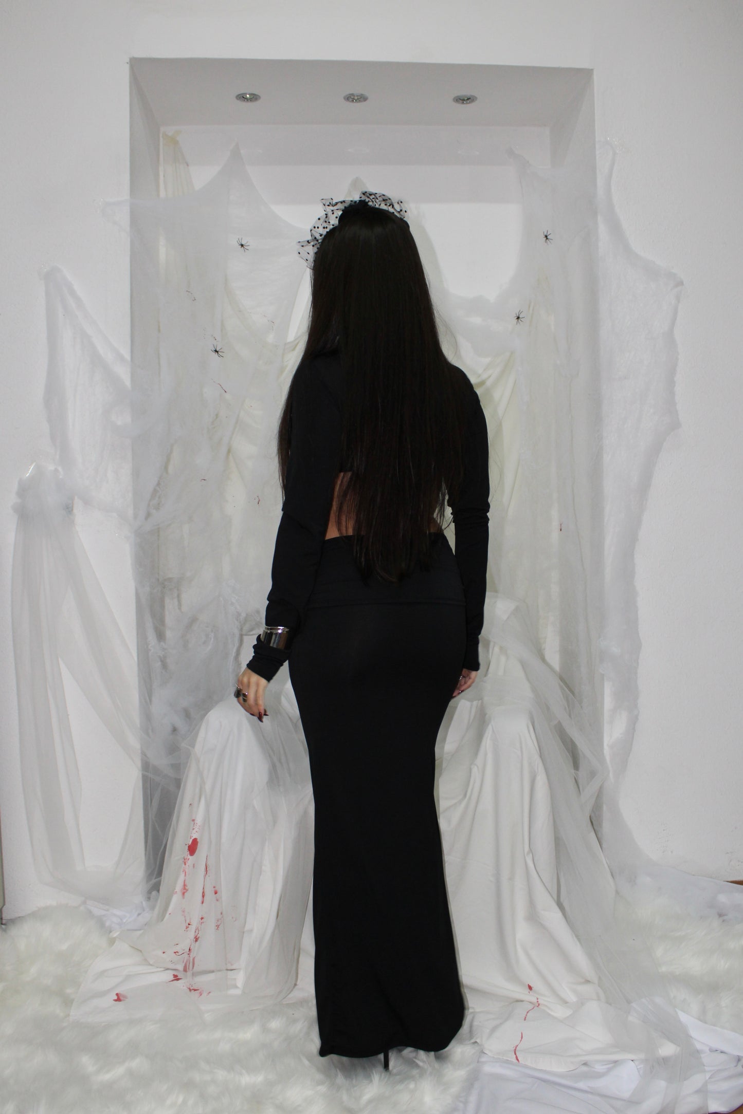 LONG DRESS TRY ME black