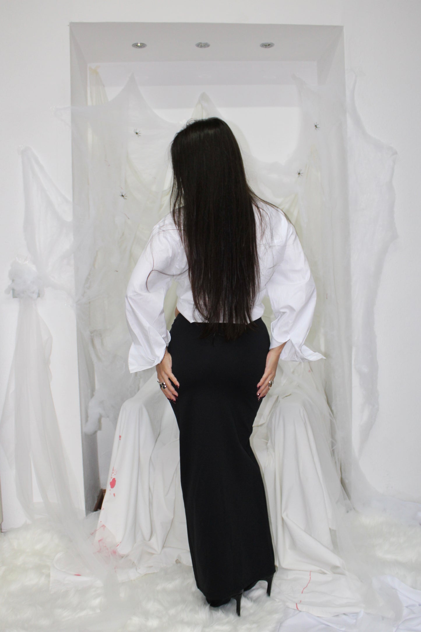 LONG SKIRT black
