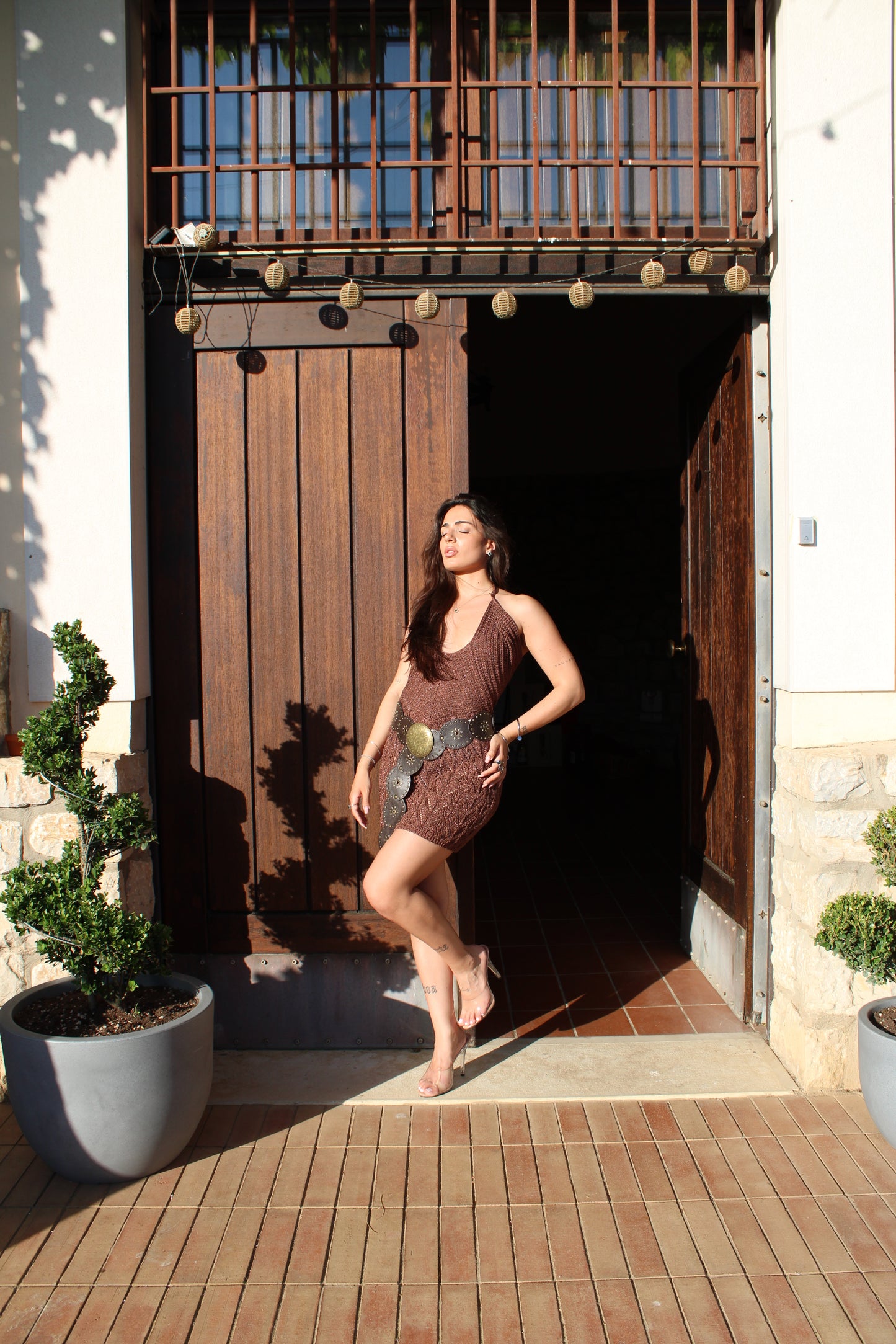 Dress Crochet gold