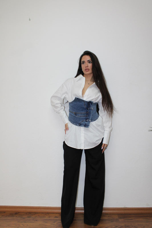 CAMICIA CINTA DENIM